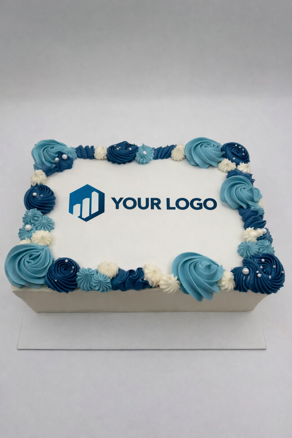 Sheet cake with logo or message by La Bouchée in Los Gatos