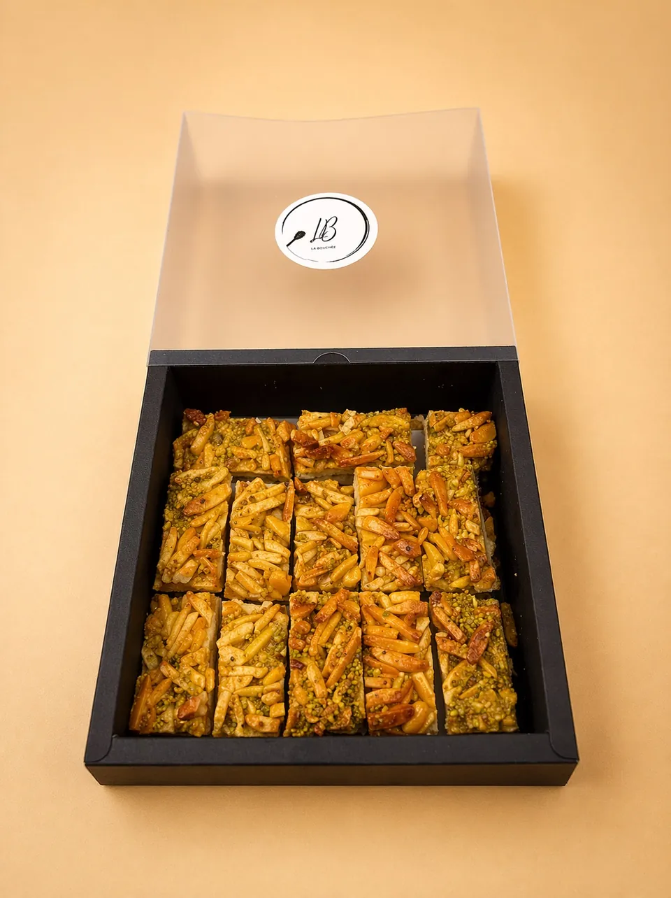 Almond Queen pastry topped with sliced almonds