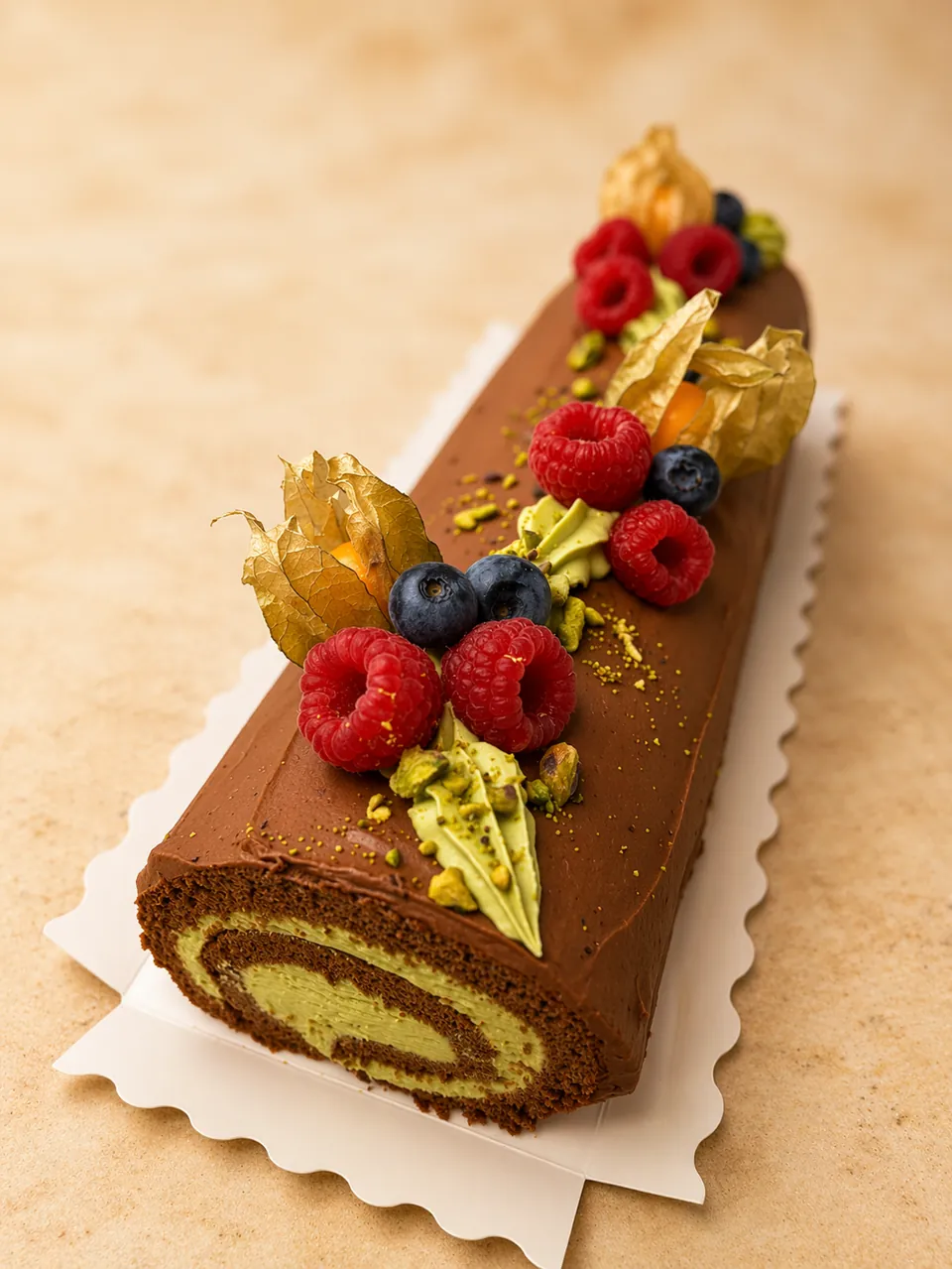 Swiss roll with cream filling by La Bouchée
