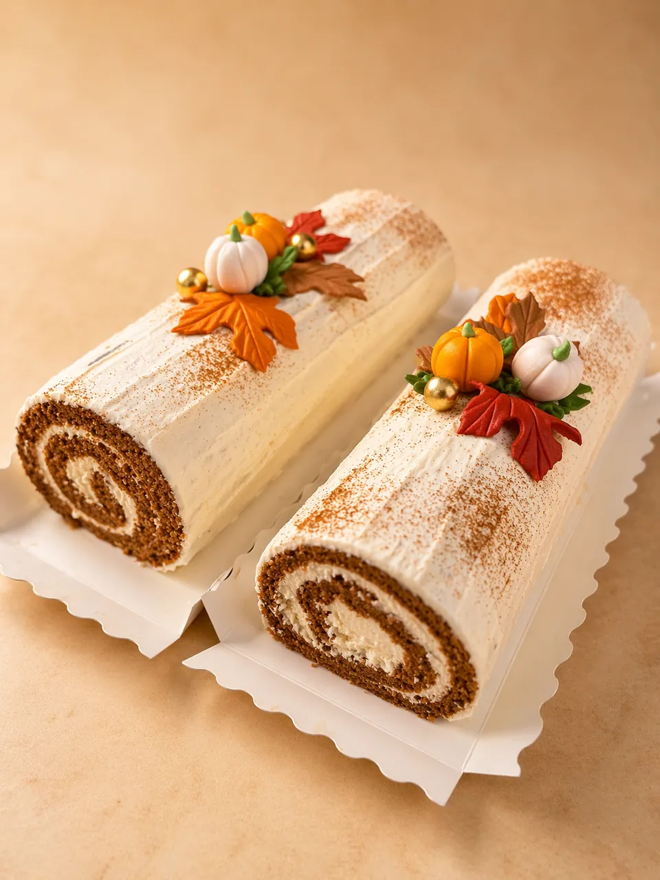 Pumpkin Swiss Roll by La Bouchée