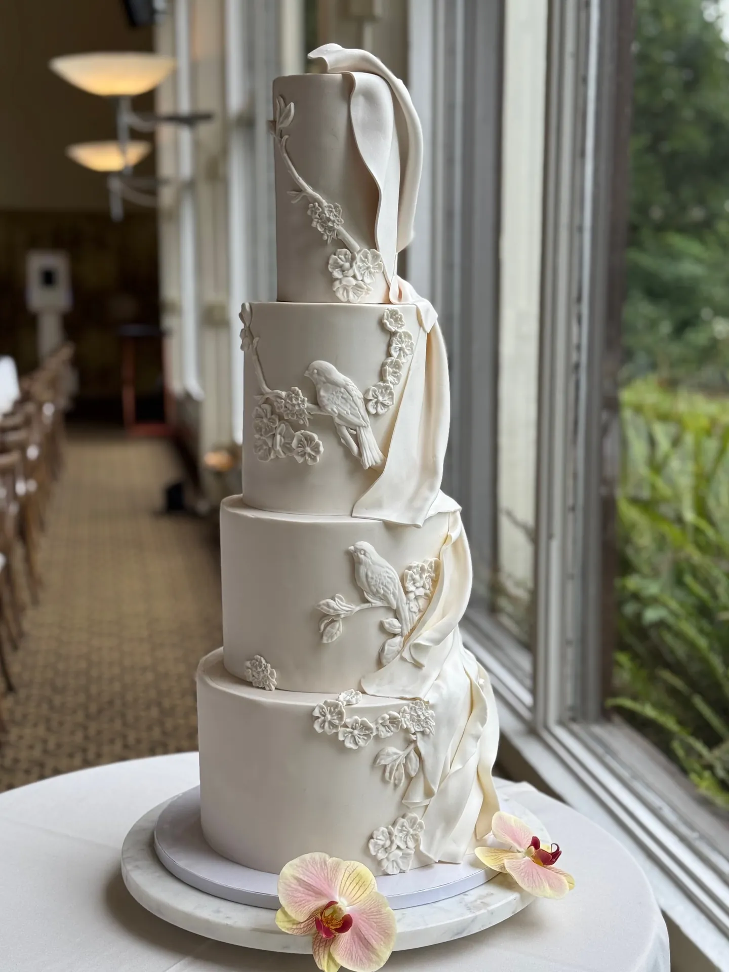 Wedding cake display by La Bouchée