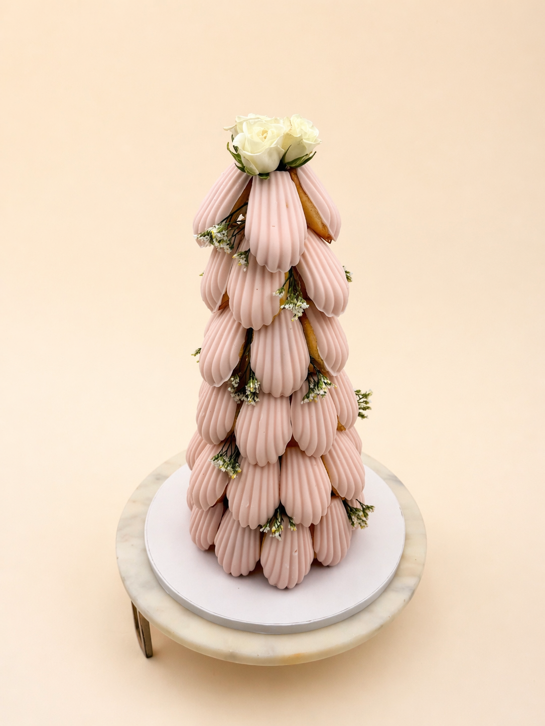 Madeleine tower display by La Bouchée in Los Gatos