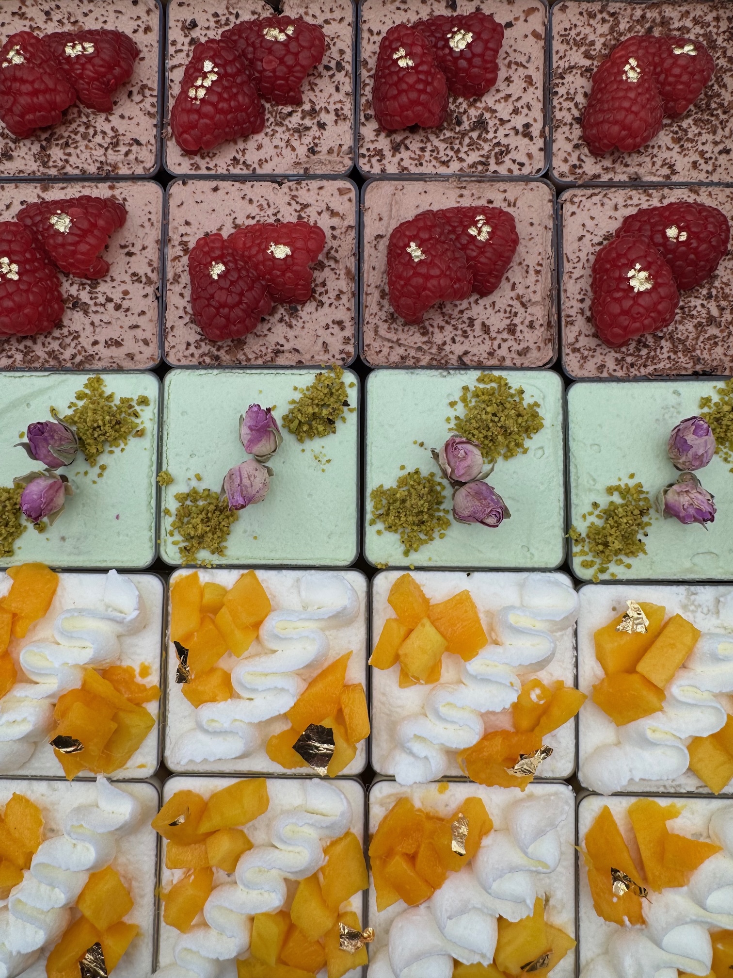 Variety of layered dessert cups Sweet Shots – La Bouchée bakery, Los Gatos